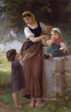 may i have one too Academic realism girl Emile Munier Oil Paintings